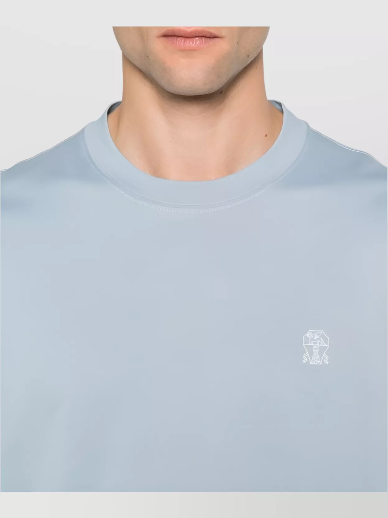 Brunello Cucinelli Cotton Crew Neck T-Shirt With Embroidered Detail