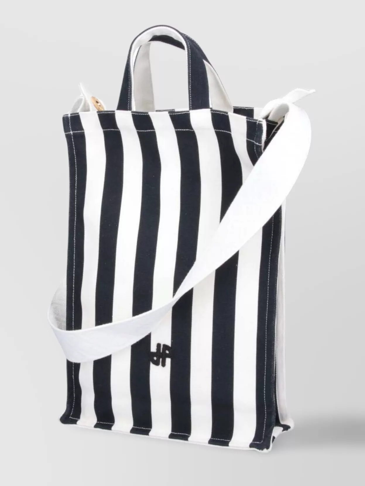 Patou Striped Bag In White