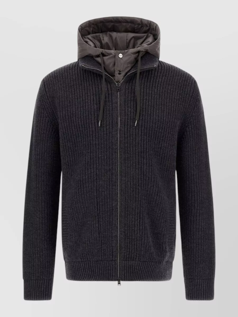 Herno virgin wool hooded jacket