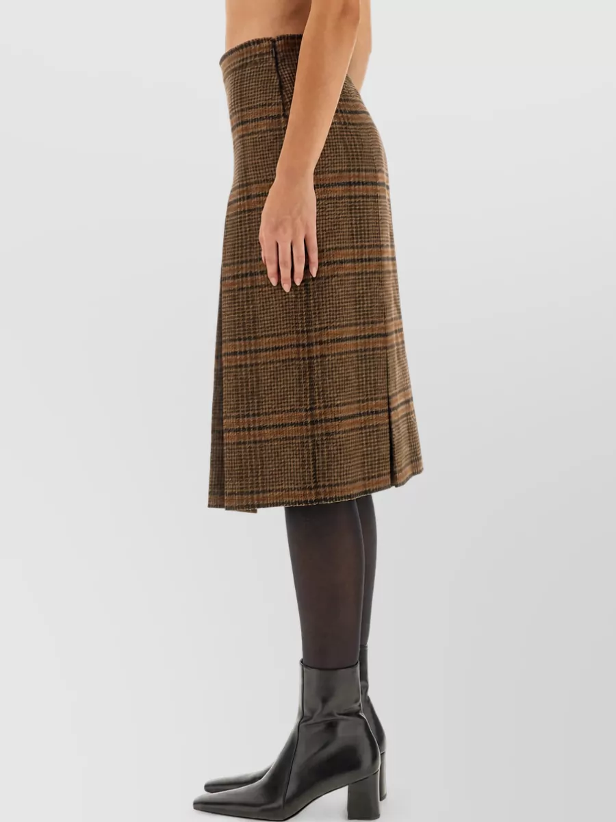 Saint Laurent Wool Midi Skirt