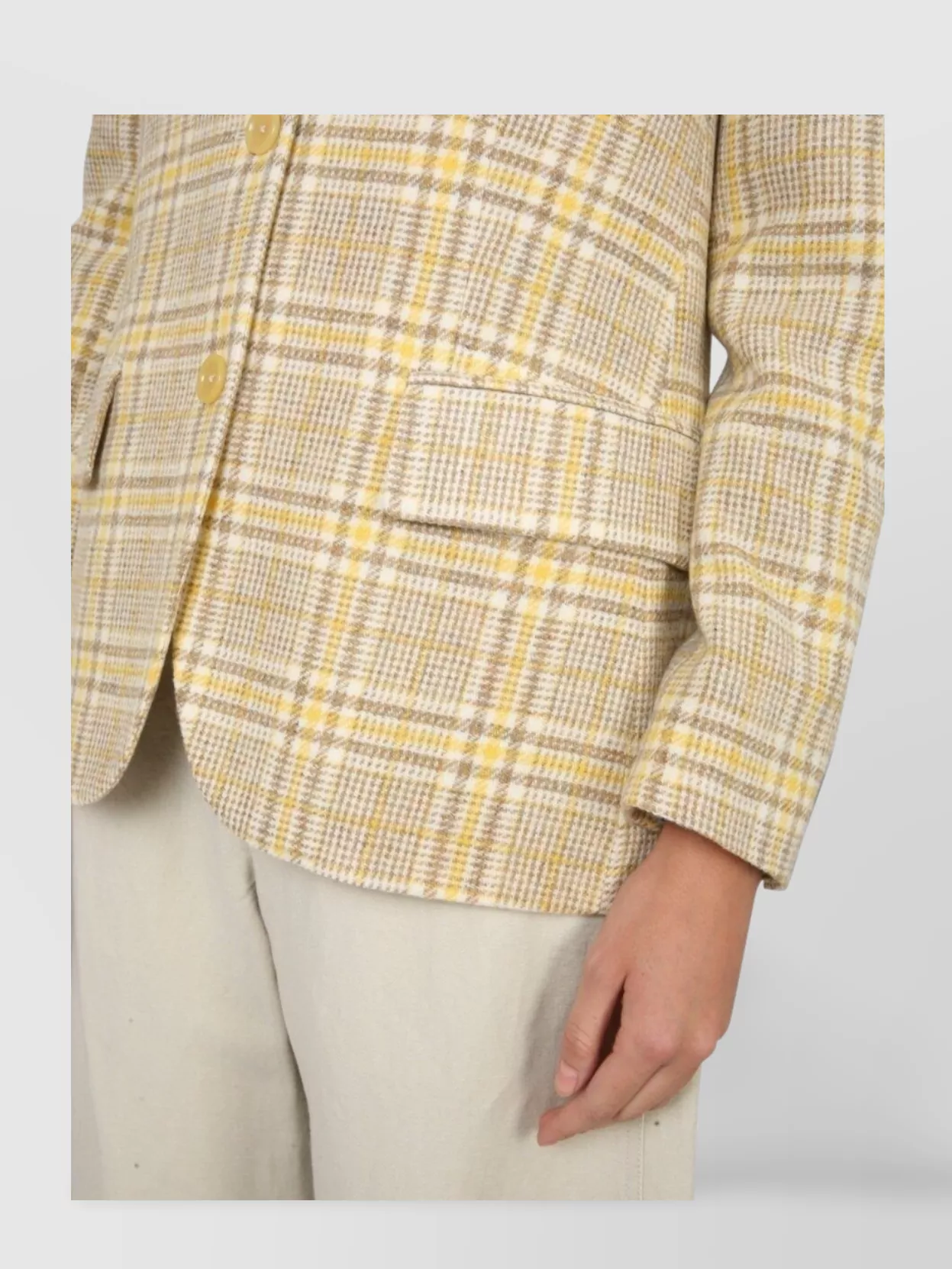 Aspesi Tailored Jacket Checked Pattern