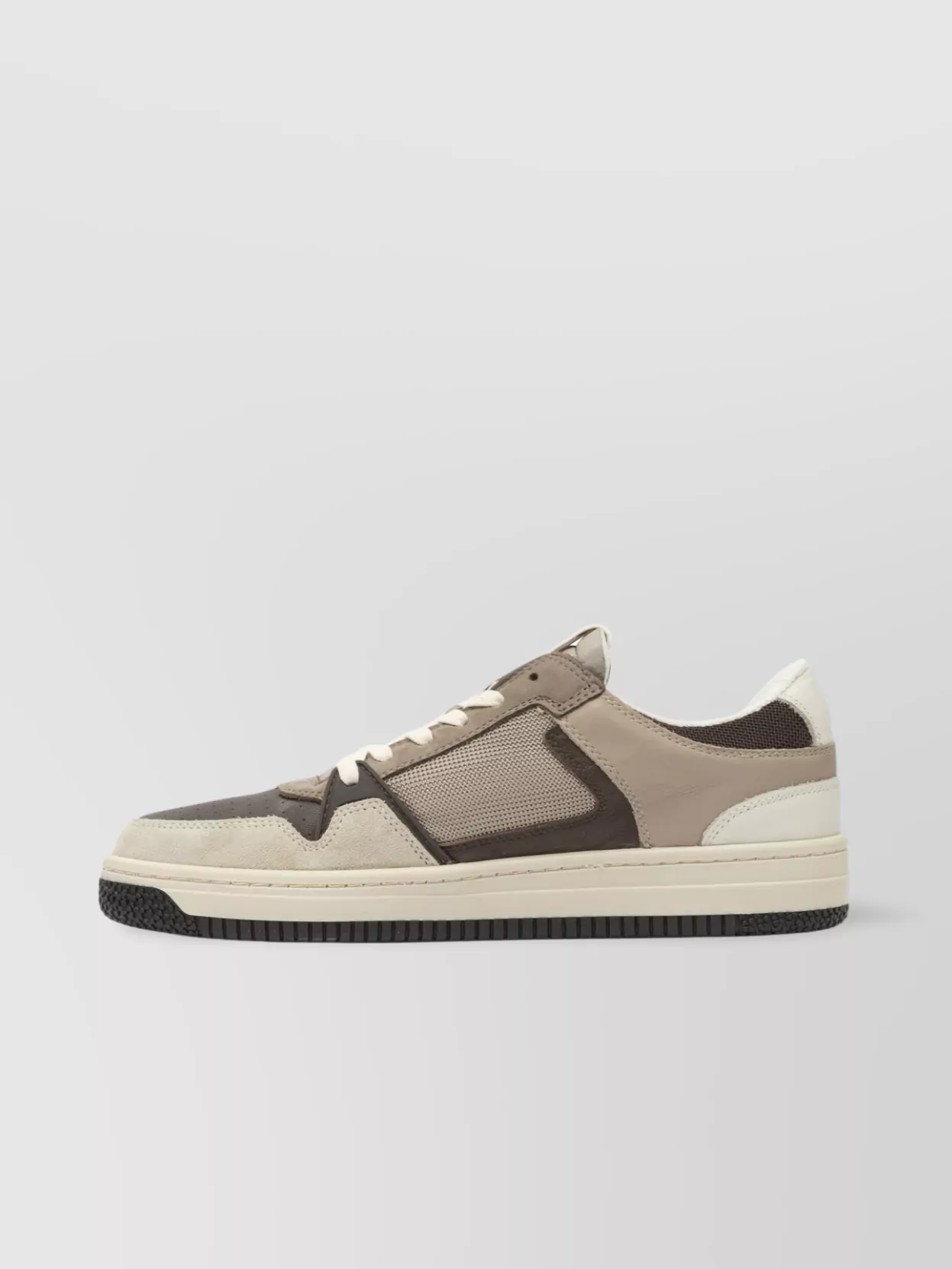 Philippe Model Mesh Panel Round Toe Rubber Sole Sneakers