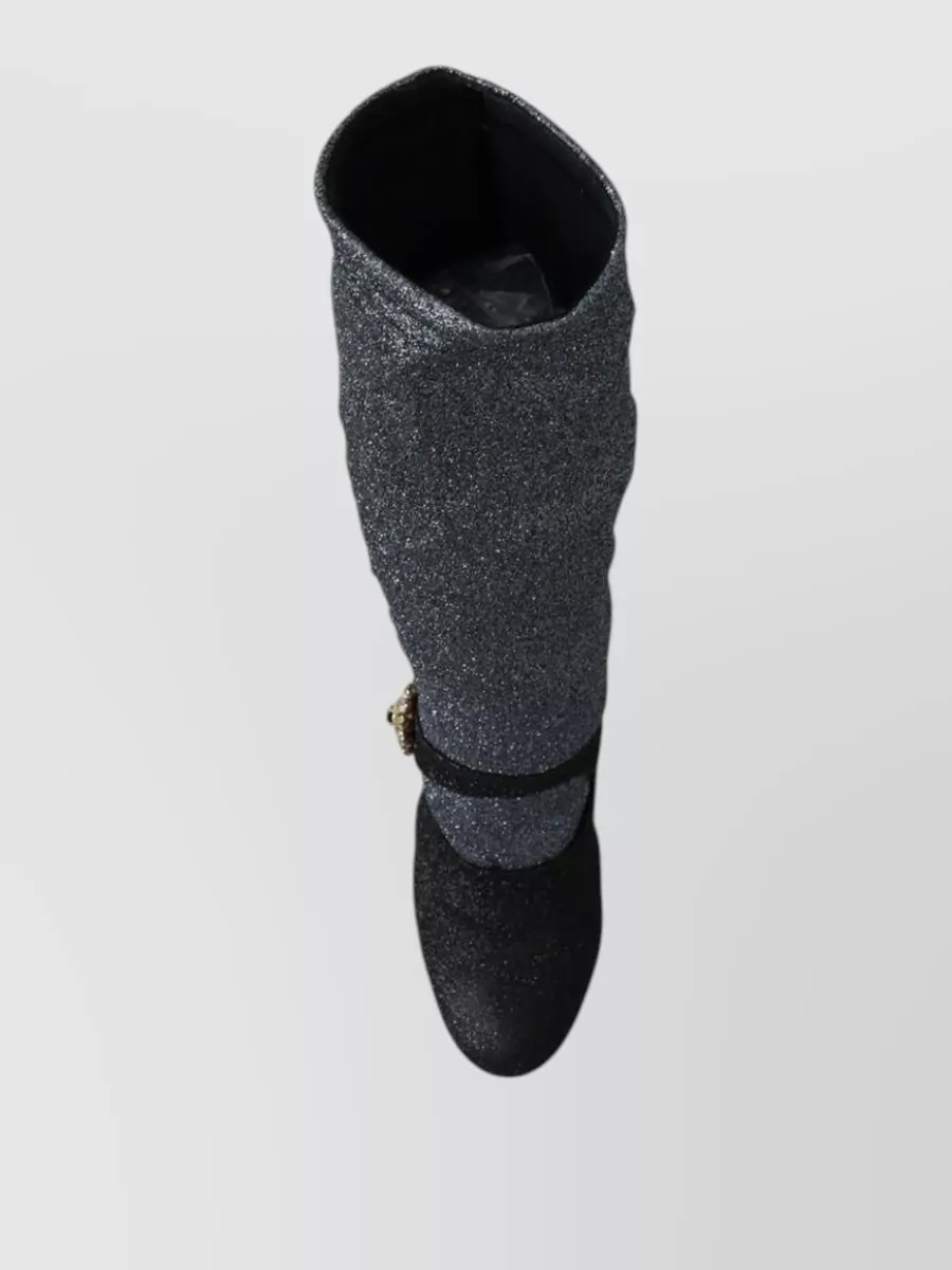 Dolce&Gabbana Crystal-Embellished Mary Jane Ankle Boots