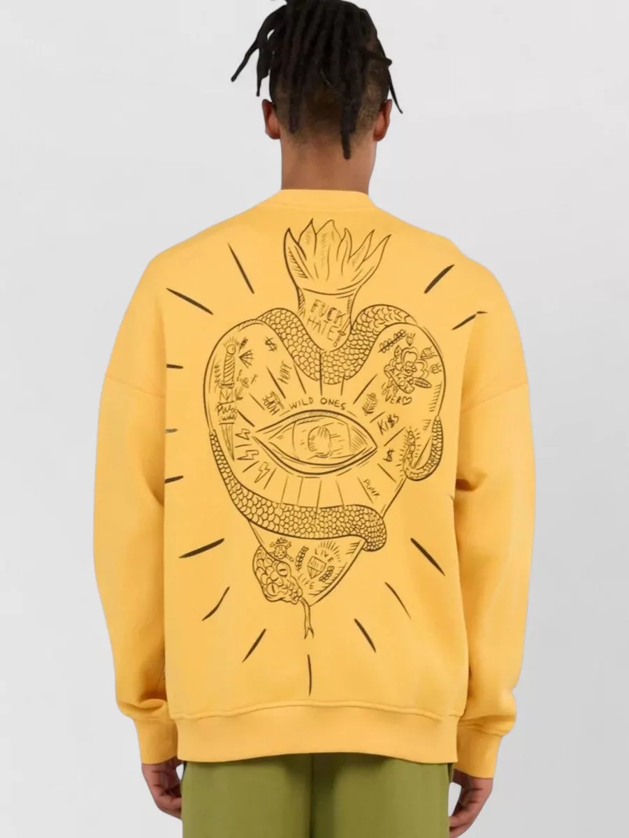 Just Cavalli Logo Graphic Print Long Sleeve Sweatshirt