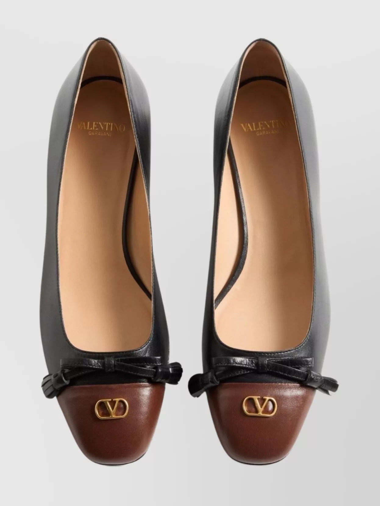 Valentino King's Valet Leather Ballets In Multi