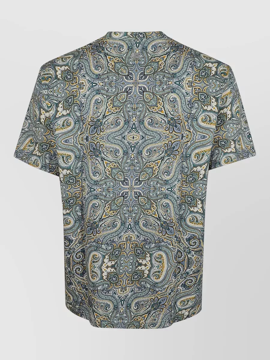 Etro Cotton Paisley-Print Crew-Neck T-Shirt