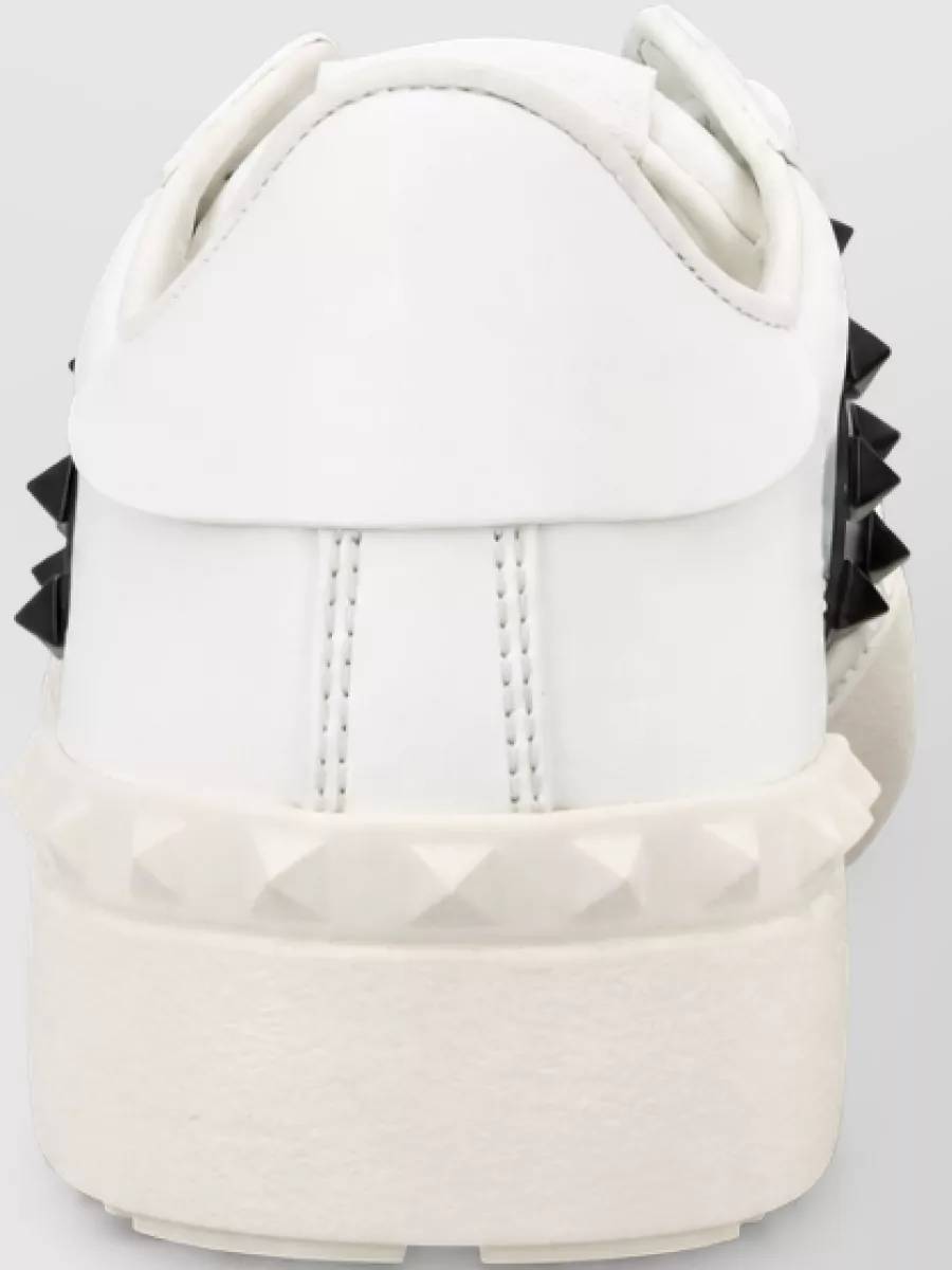 Valentino Garavani Leather Rockstud Untitled Low-Top Sneakers