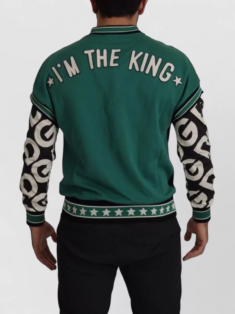 Dolce&Gabbana Cotton Ribbed Crewneck Sweatshirt