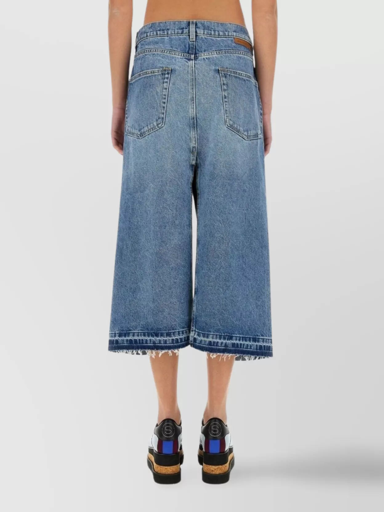 Shop Stella Mccartney Skirt Denim Contrasting Panel