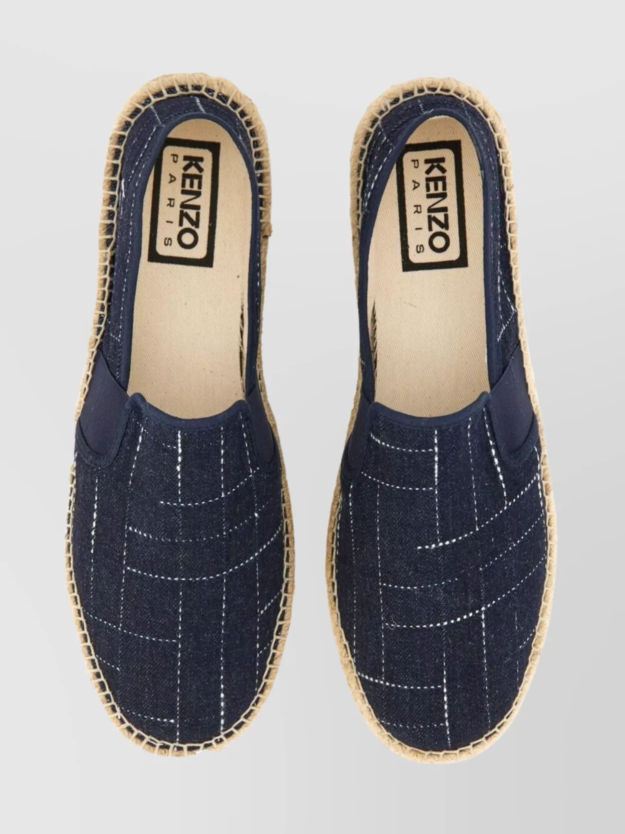 Kenzo Logo Embroidered Round Toe Espadrilles