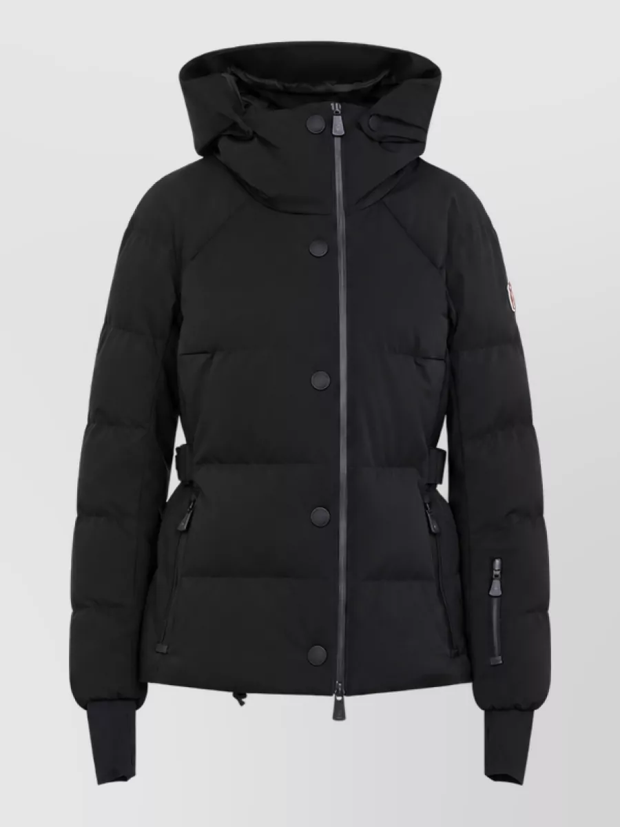 Moncler Grenoble down hooded belted puffer jacket