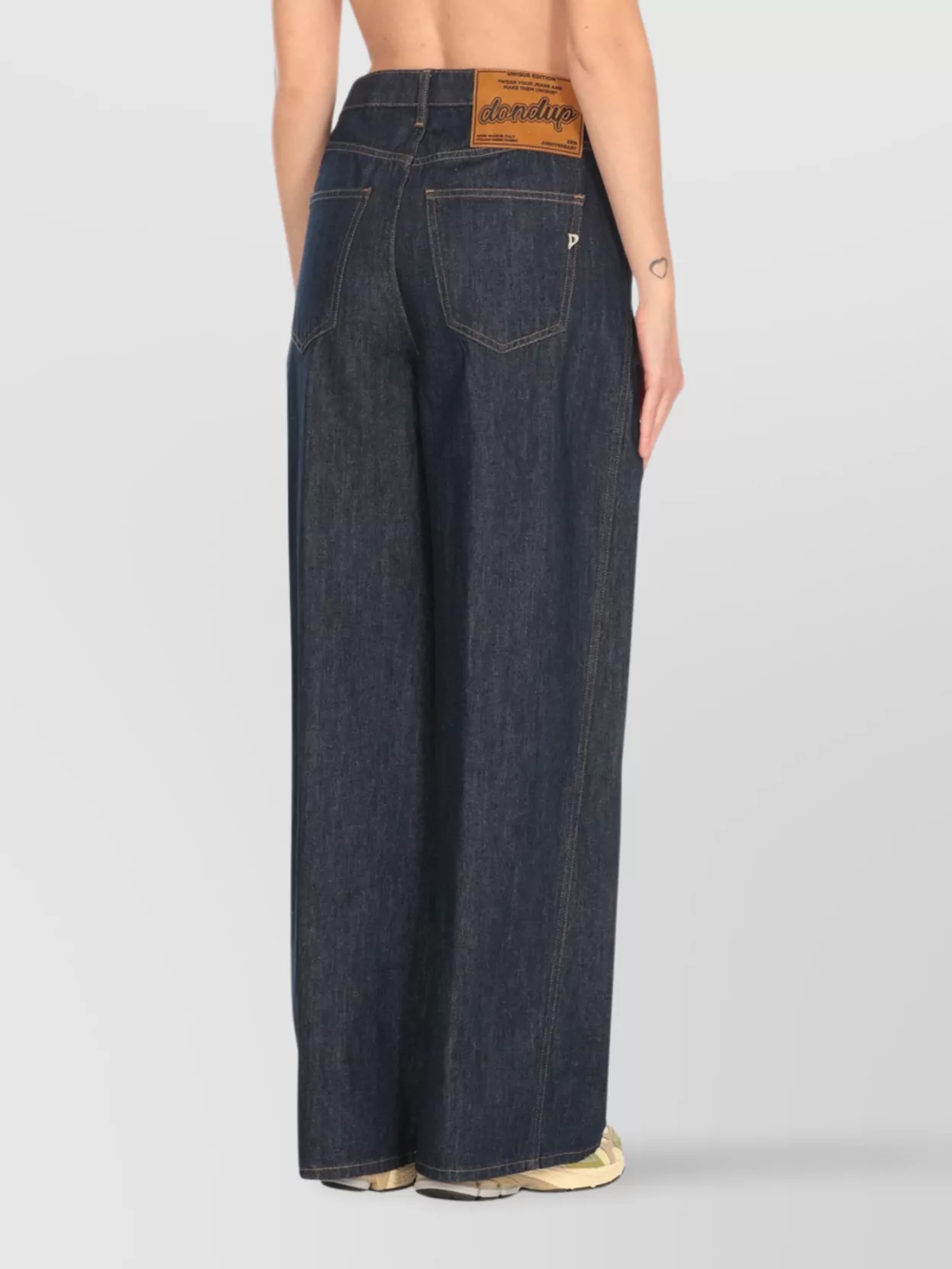 Dondup Wide-Leg Palazzo Jeans With Contrast Stitching