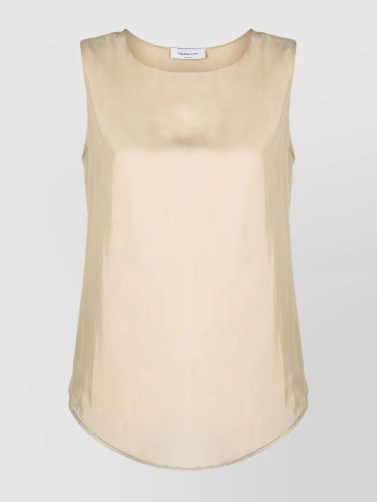Fabiana Filippi Sleeveless Lightweight Top With Smooth Finish In Neutral