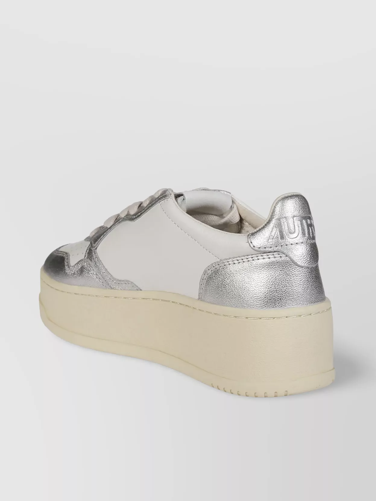 Autry Low Metallic Perforated Platform Sneakers