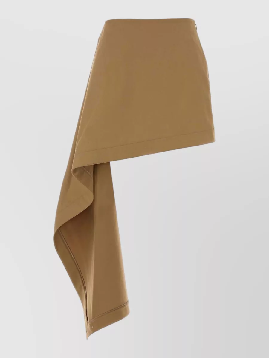 Loewe beige asymmetric mini skirt