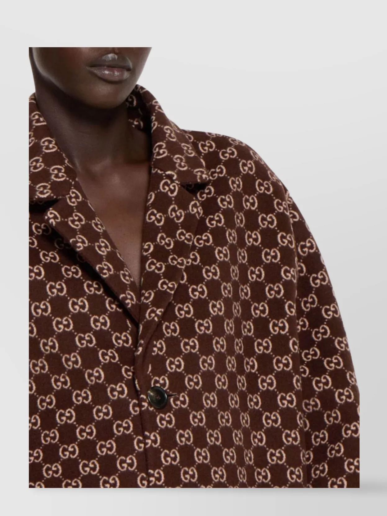 Gucci Dual Fabric Wool And Silk Coat