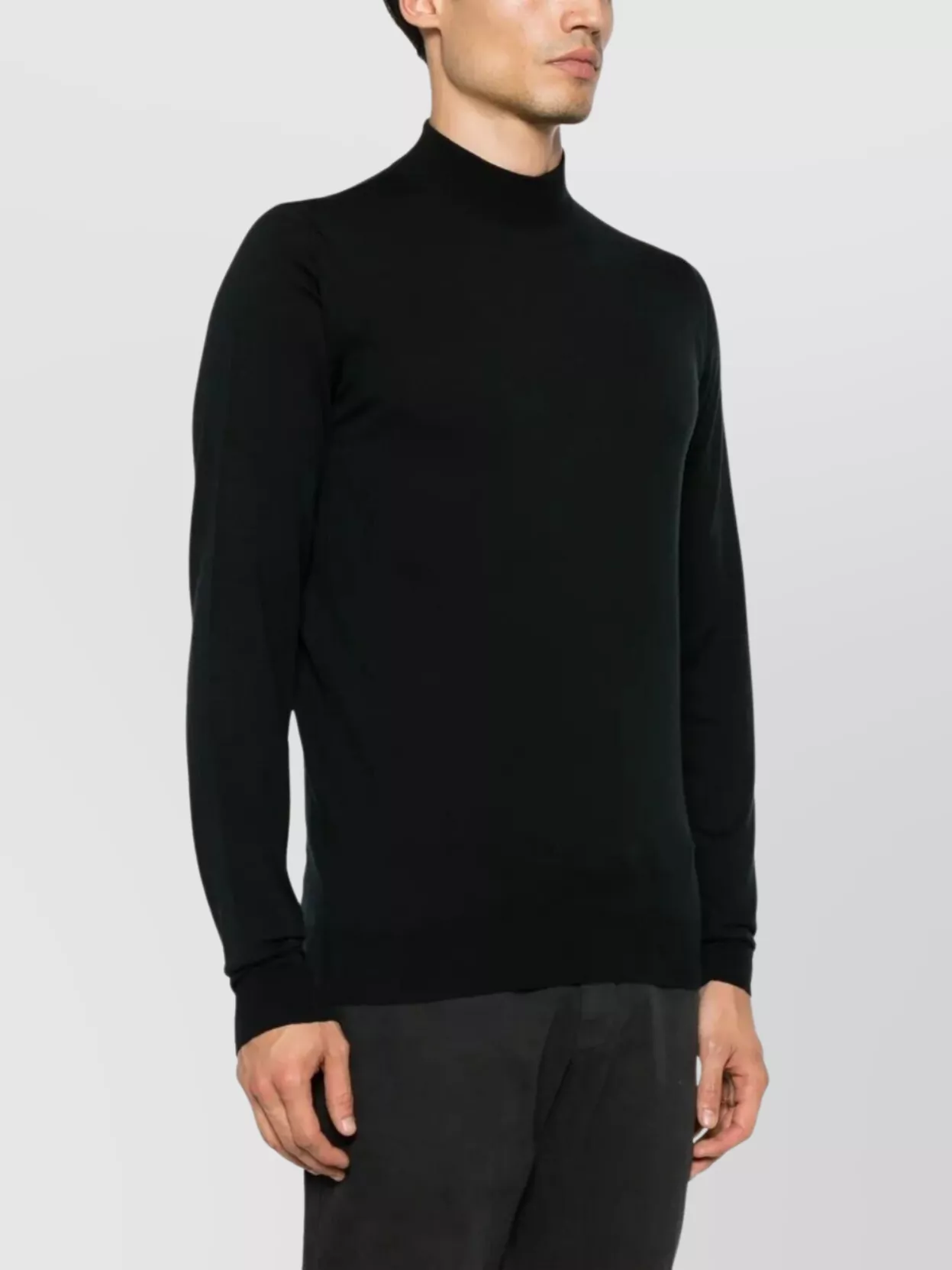 John Smedley Mock Neck Sweater Long Sleeves
