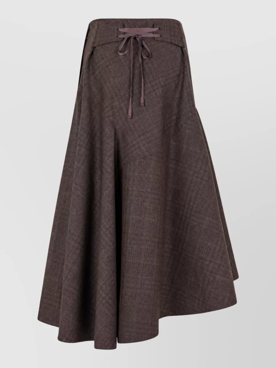 Our Legacy Virgin wool checked maxi skirt