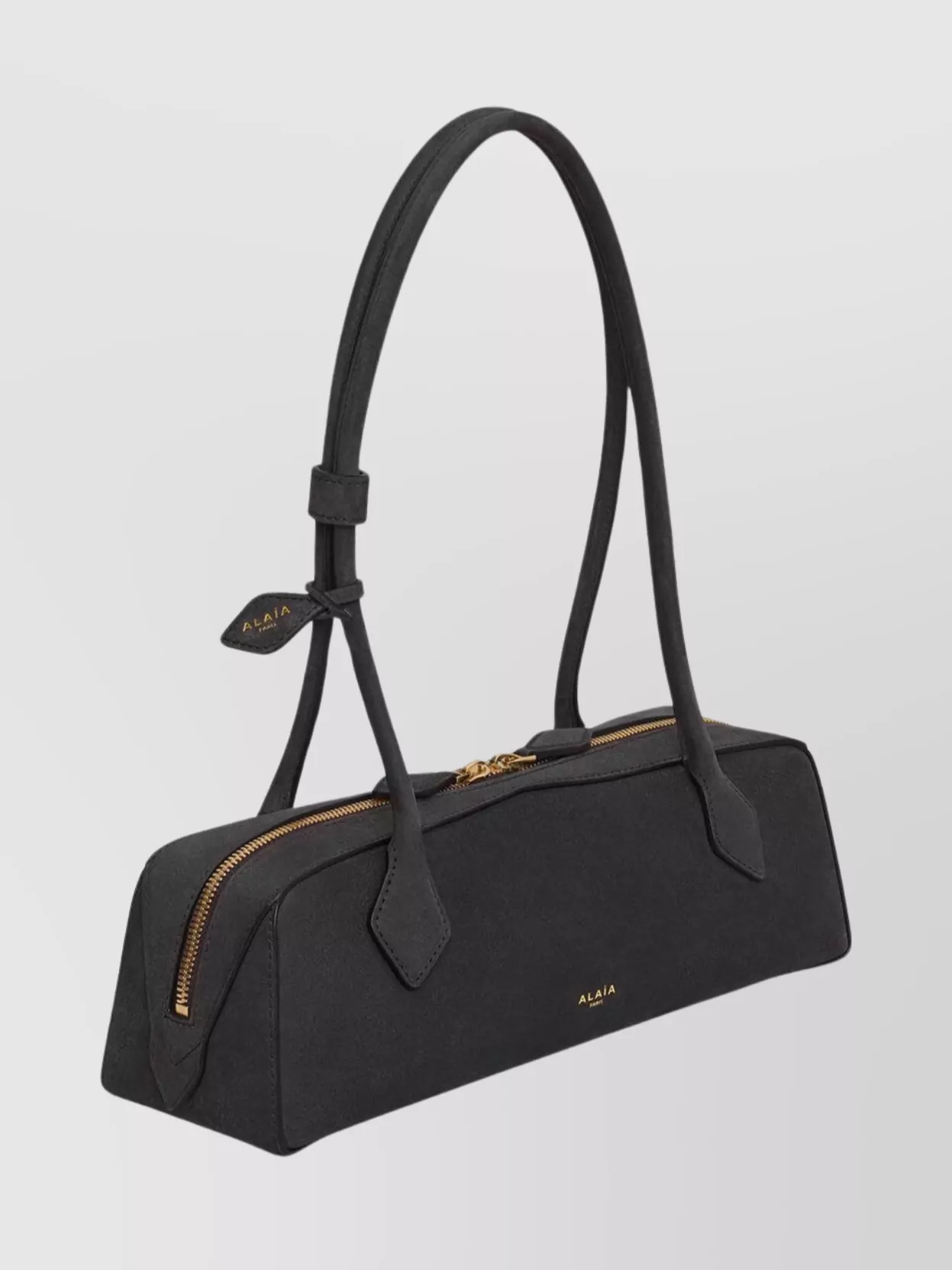 Alaïa Medium Nubuck Shoulder Bag With Top Handle