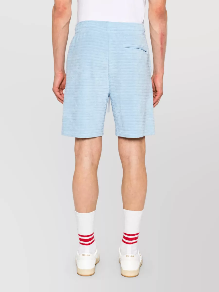 Casablanca Velour Pintuck Shorts
