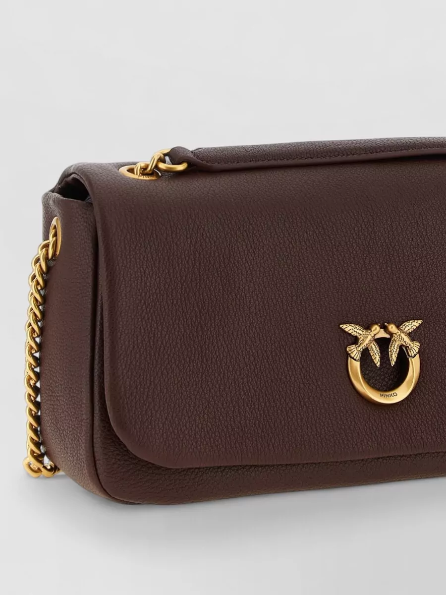 Pinko Love Bag Click Leather Shoulder Bag