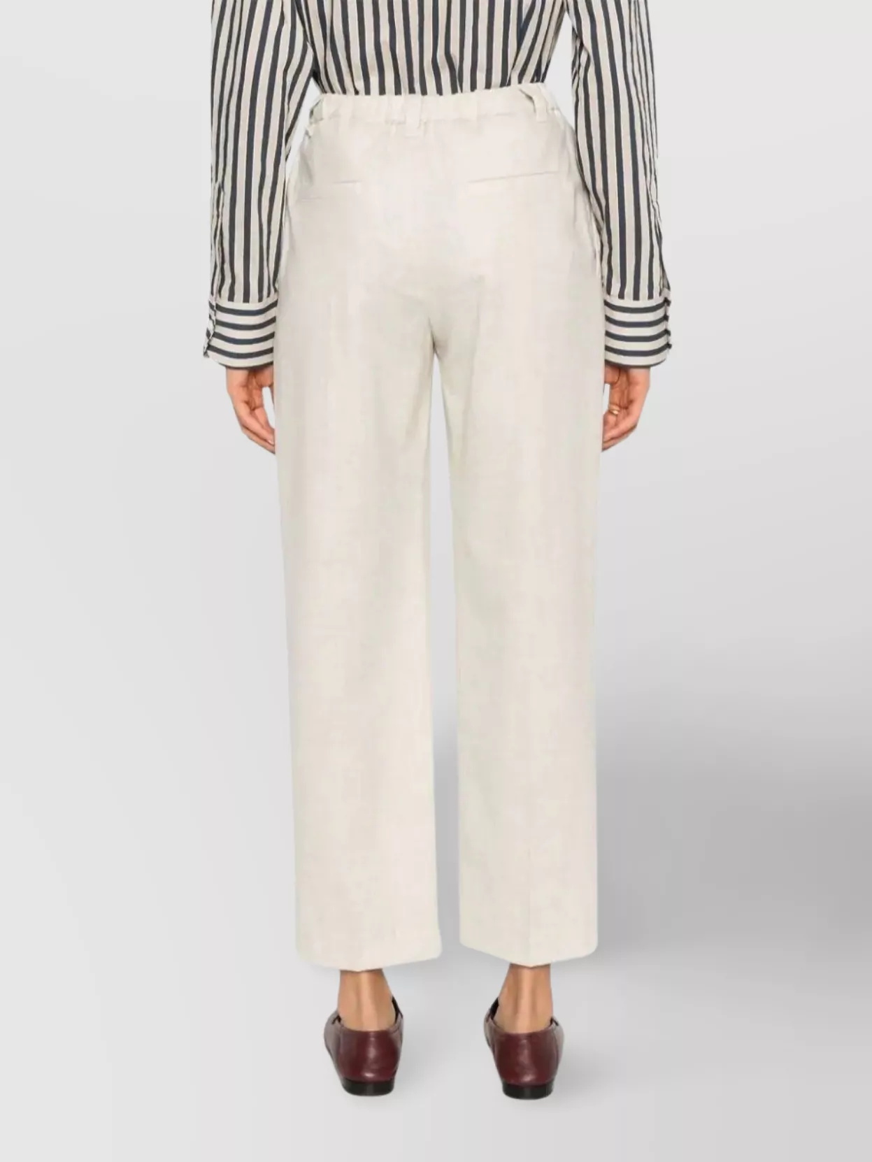 Brunello Cucinelli Tailored High-waisted Trousers With Straight Leg In Neutral