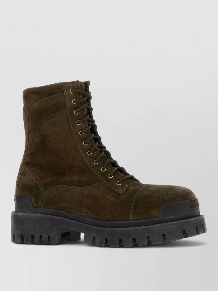 Balenciaga leather combat ankle boots