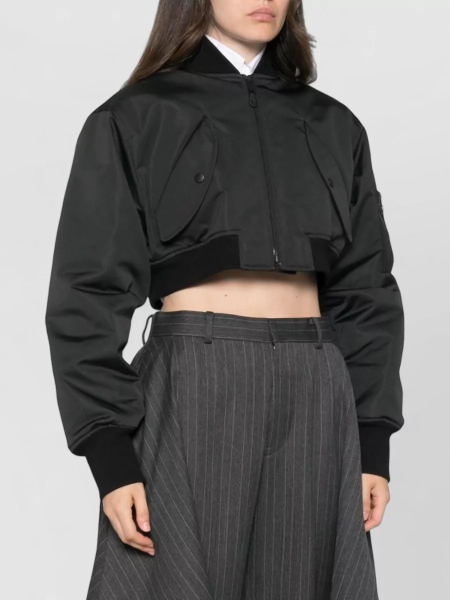 Balenciaga Cropped Bomber Jacket