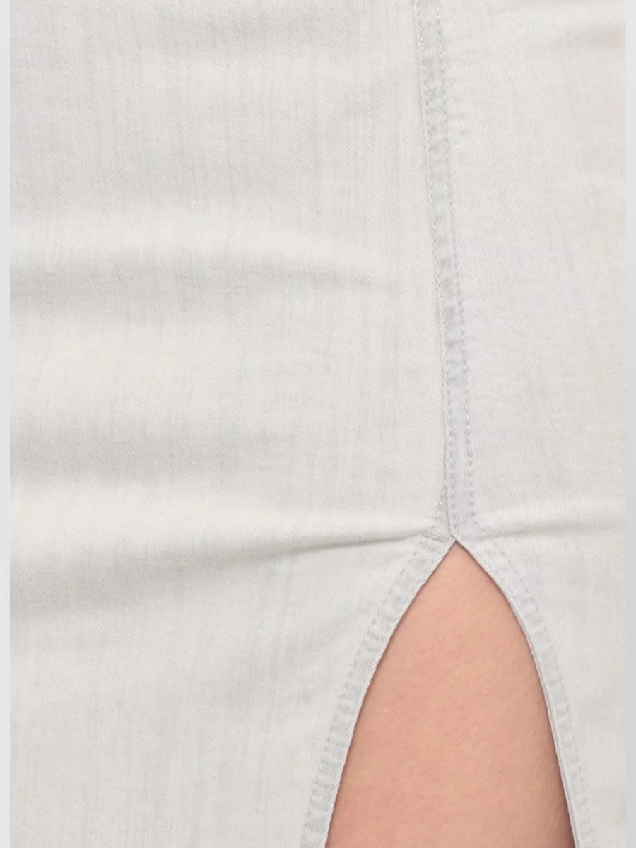 Rick Owens Drkshdw Knee Length Cotton Skirt Side Slit