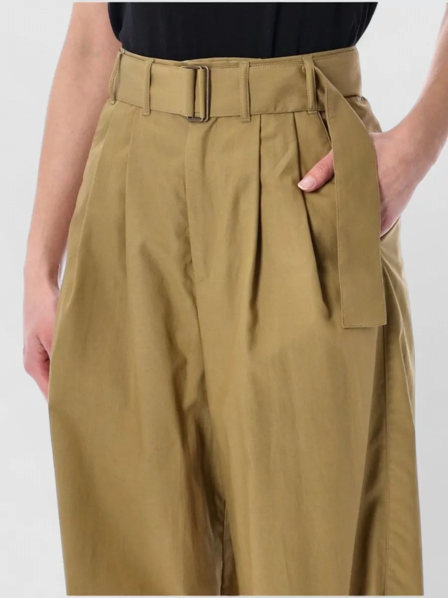 Soeur Lyocell-Cotton High-Rise Wide-Leg Trousers