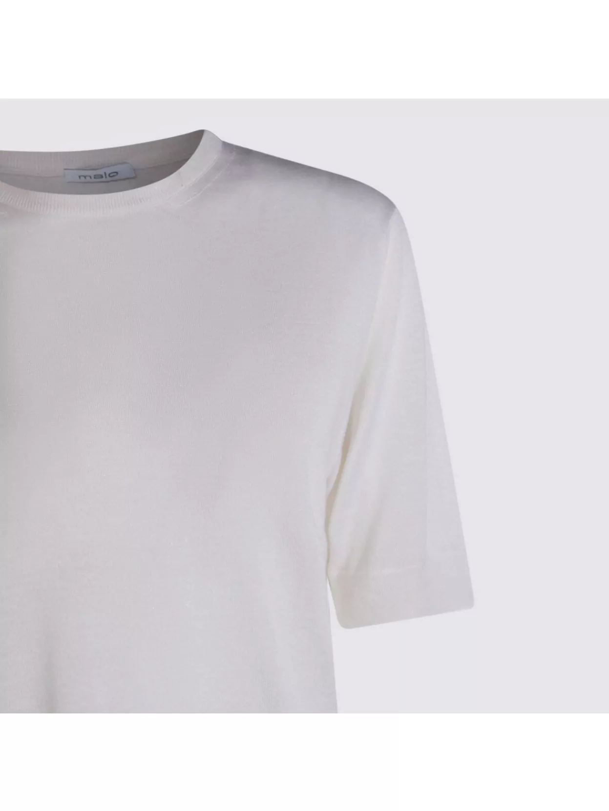 Malo Knit Crewneck Short Sleeve Plain
