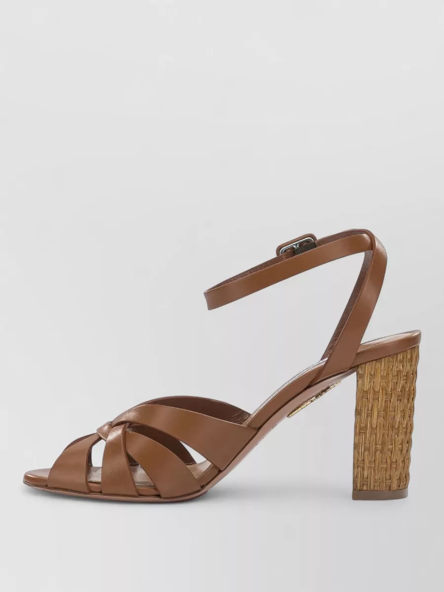 Aquazzura Leather Copacabana 85Mm Heeled Sandals