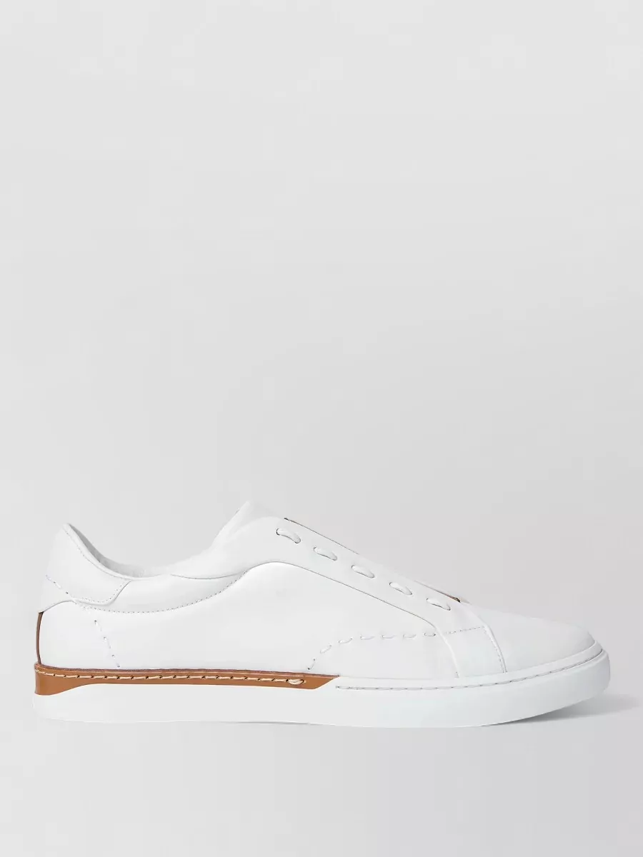 Fendi Leather Slip-On Sneakers