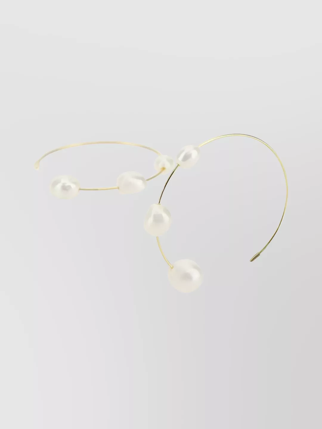 Shop Cult Gaia Nubia Open Hoop Pearl Earrings In Cream