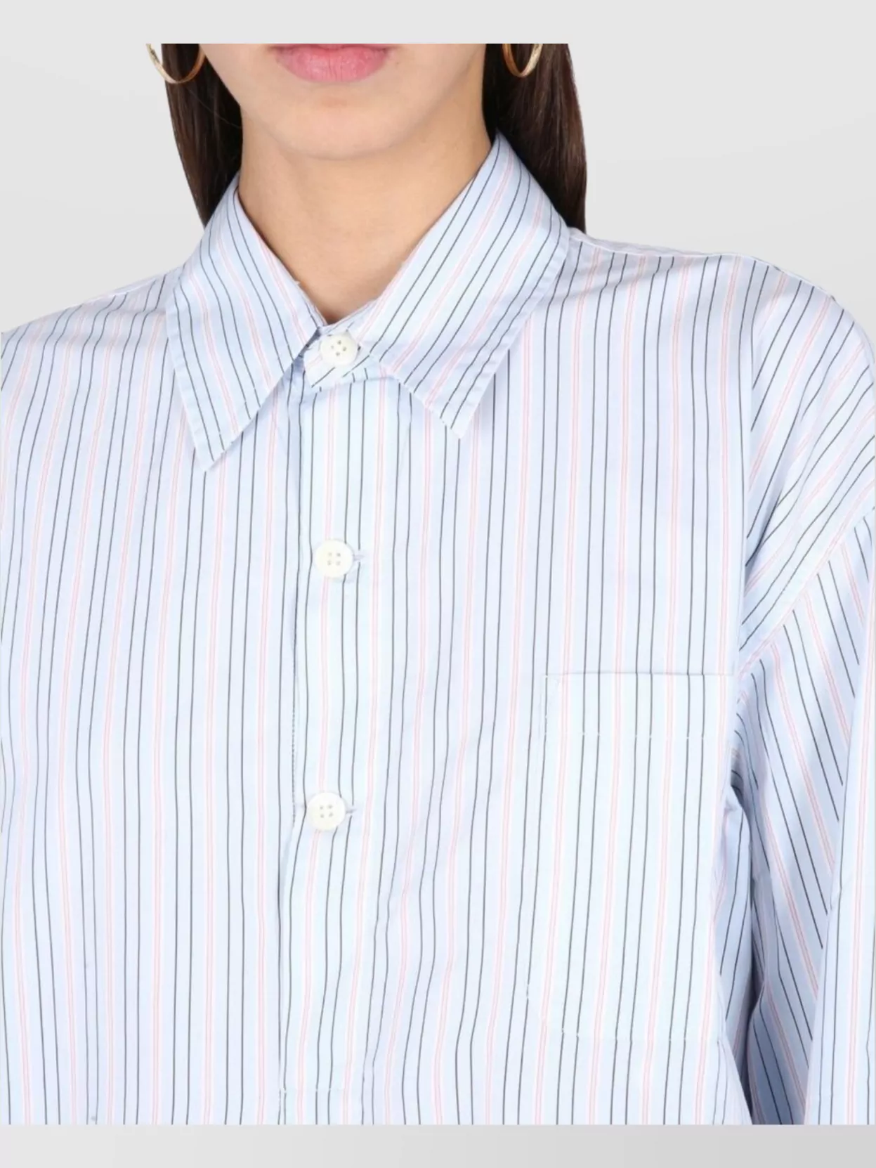 Our Legacy Shirt Featuring Stripe Pattern And Chest Pocket In Multi