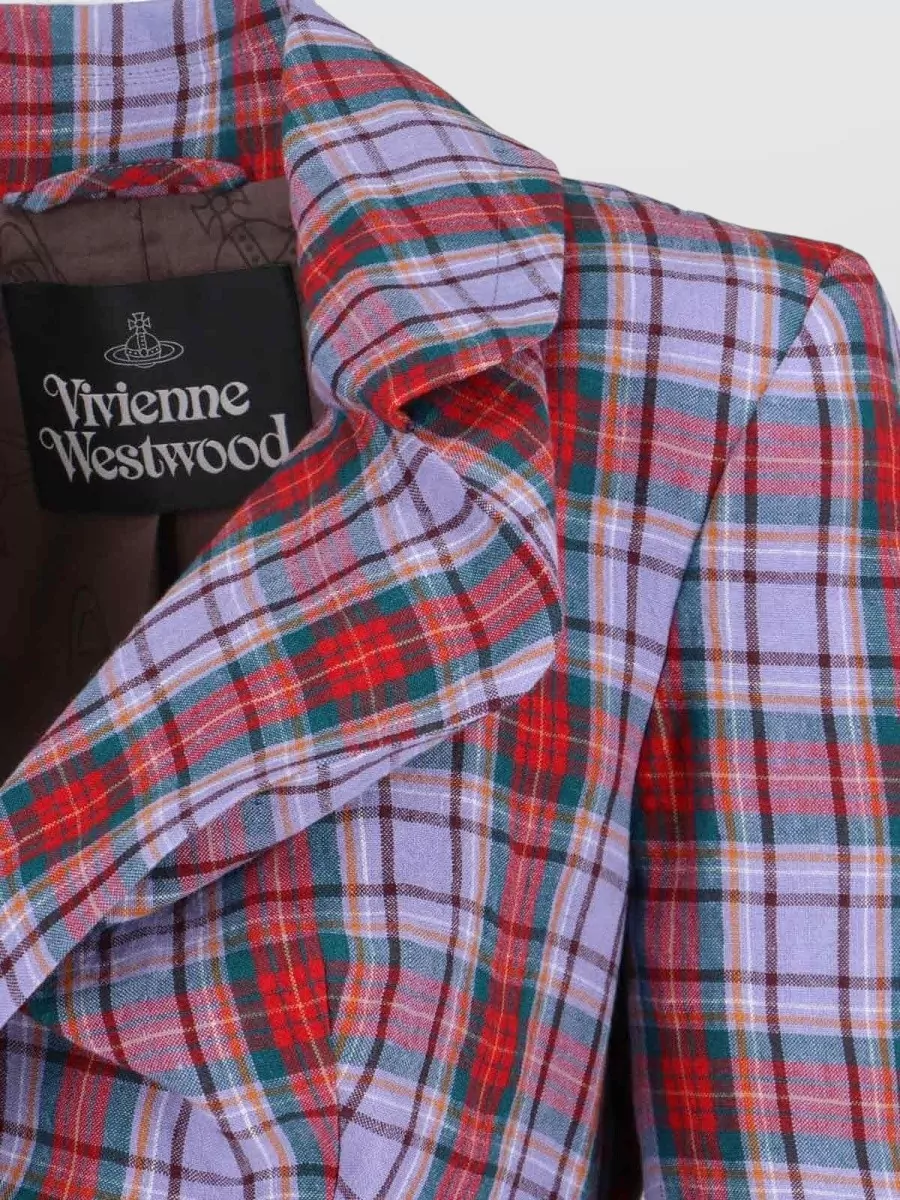 Vivienne Westwood Plaid Jacket Fitted Silhouette Button Detailing