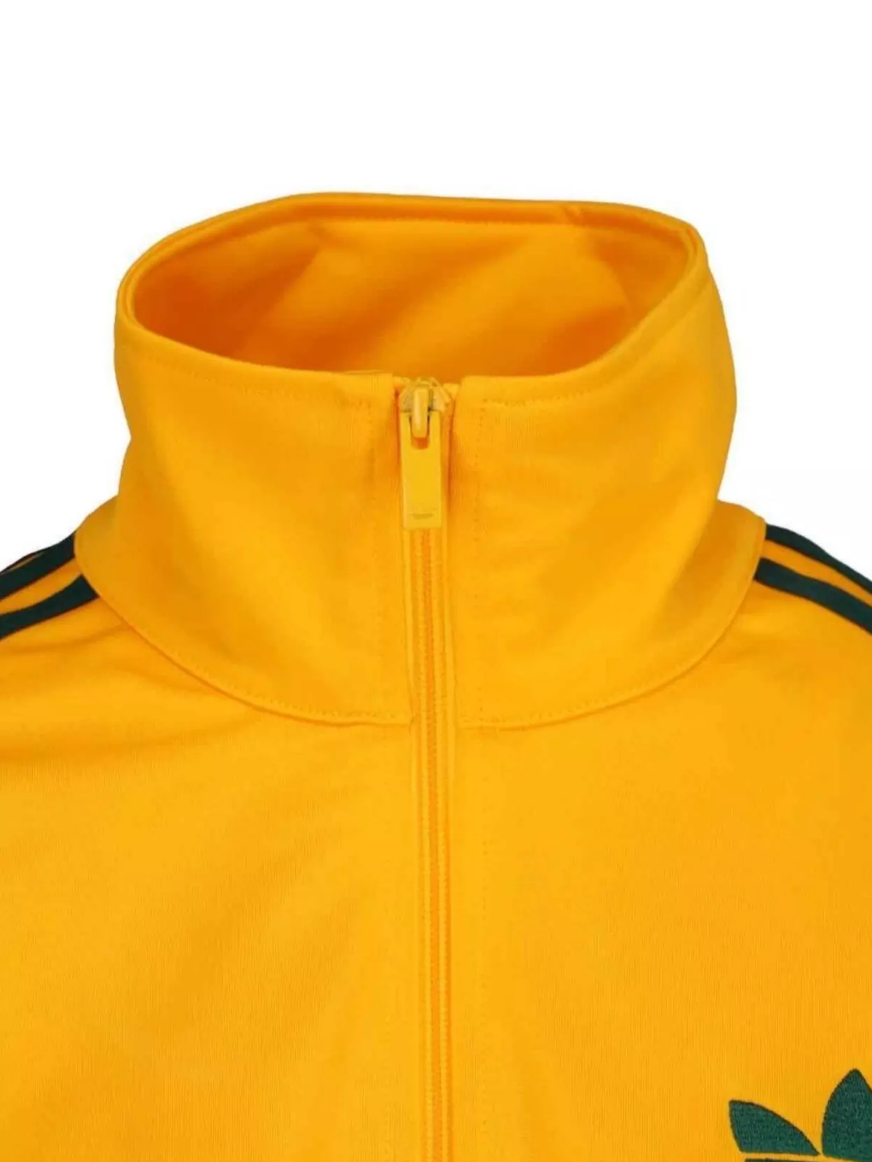 Shop Adidas Originals Collar Sweatshirt Side Pockets In Yellow