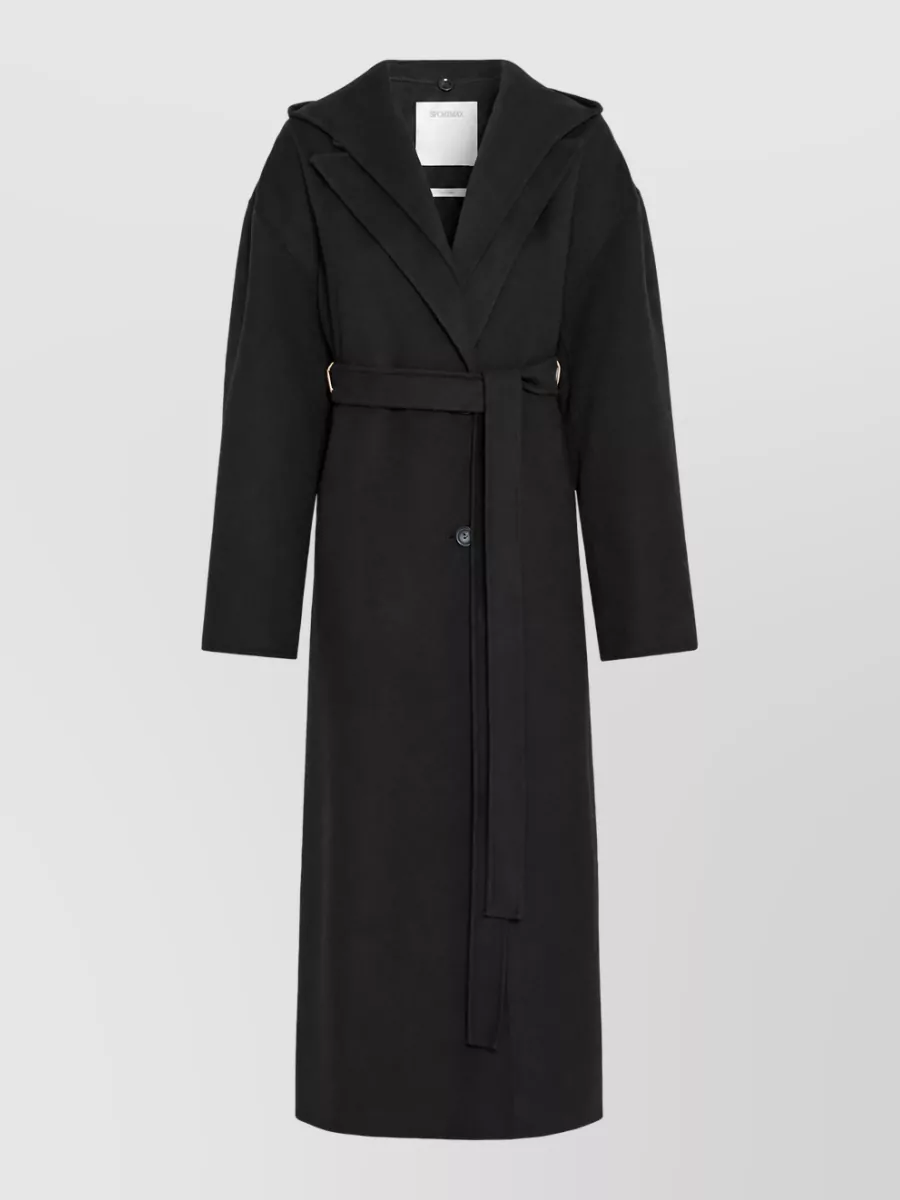 Sportmax Virgin wool oversized belted coat