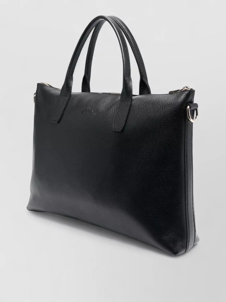 Longchamp Foulonné Laptop Bag Top Handles Shoulder Strap