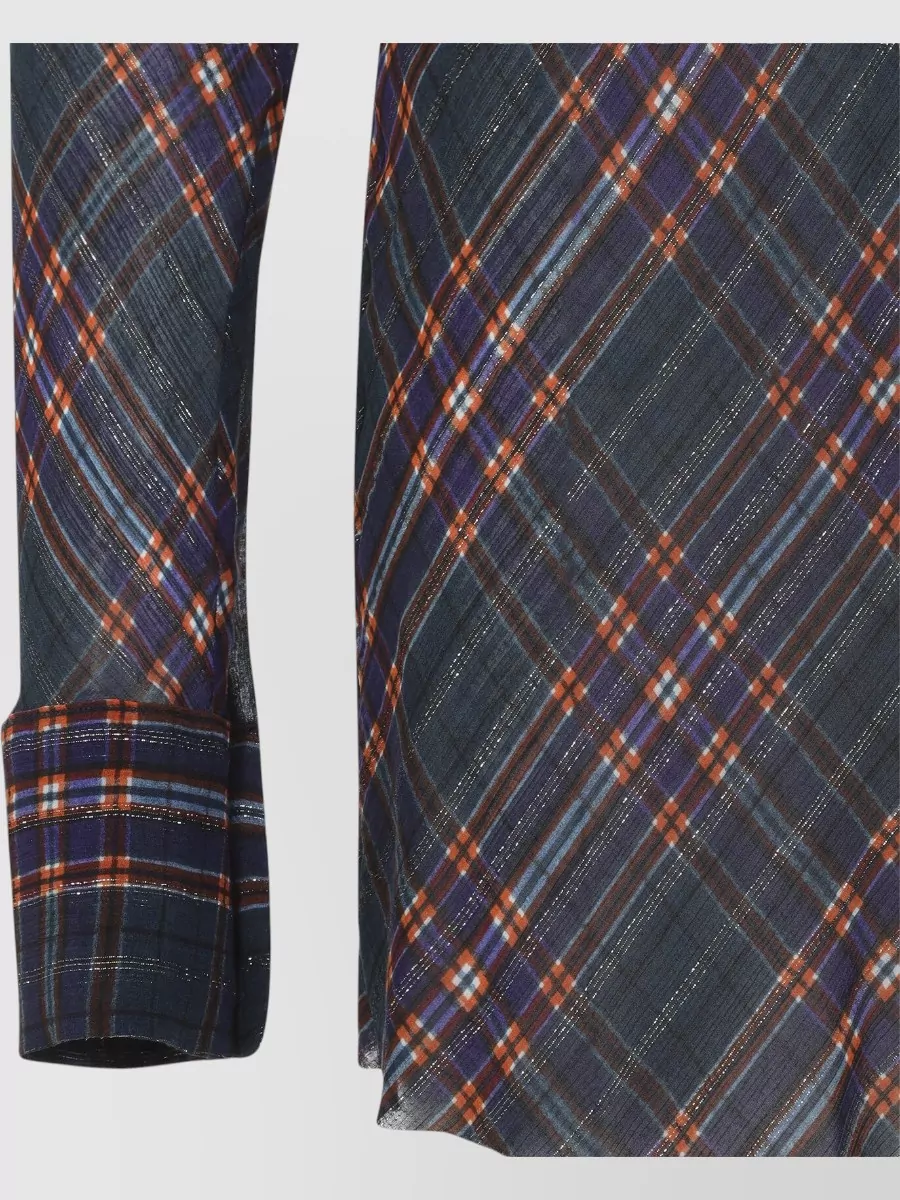 Dries Van Noten Silk Plaid Shirt