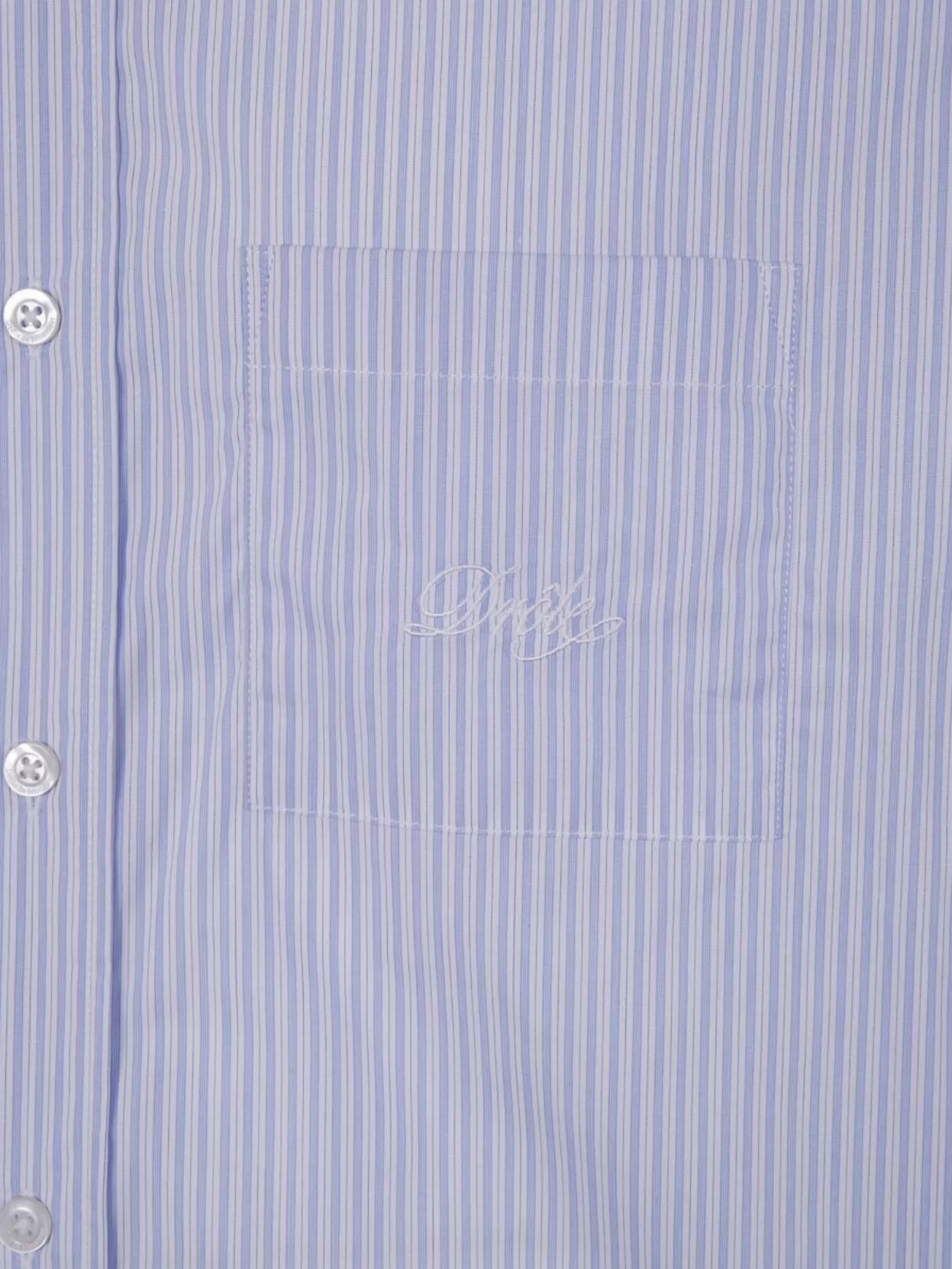 Drôle De Monsieur Striped Shirt With Pocket And Collar