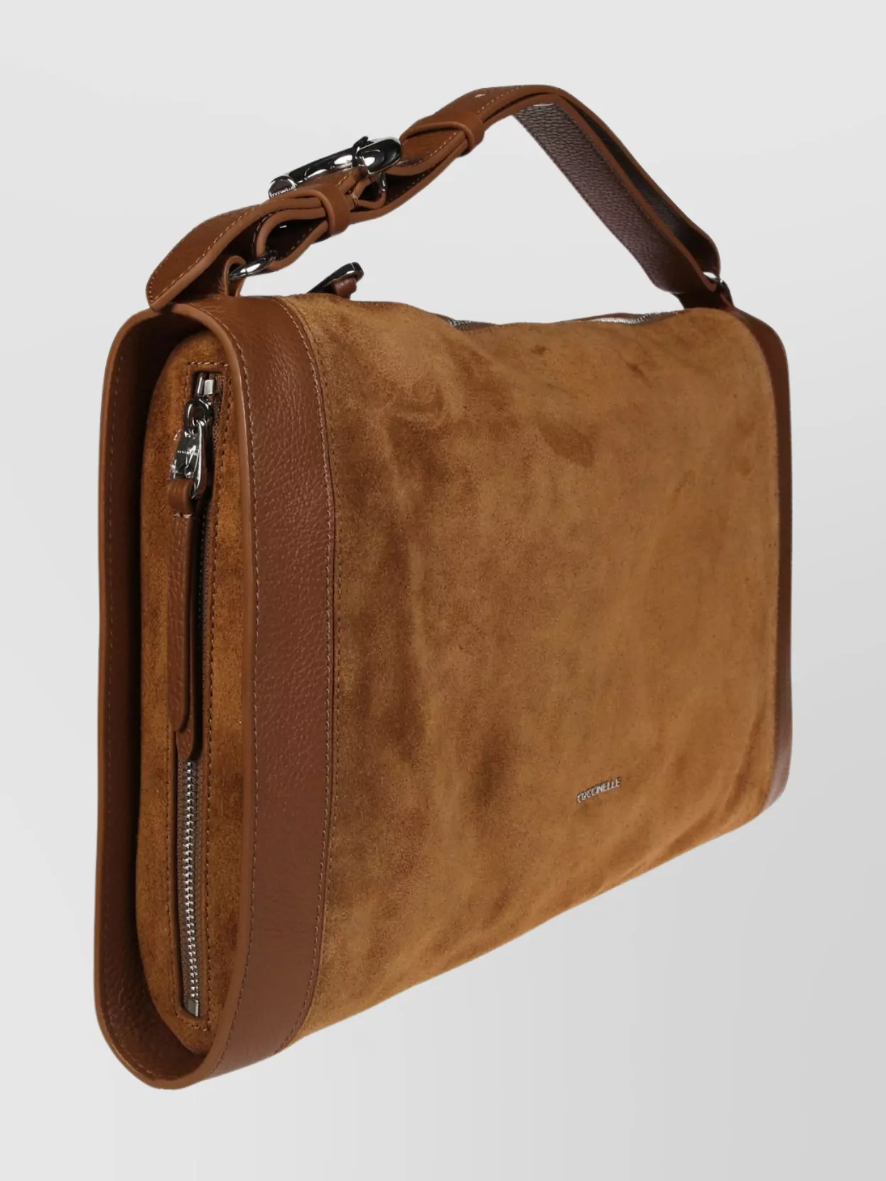 Coccinelle Suede Shoulder Bag Adjustable Strap