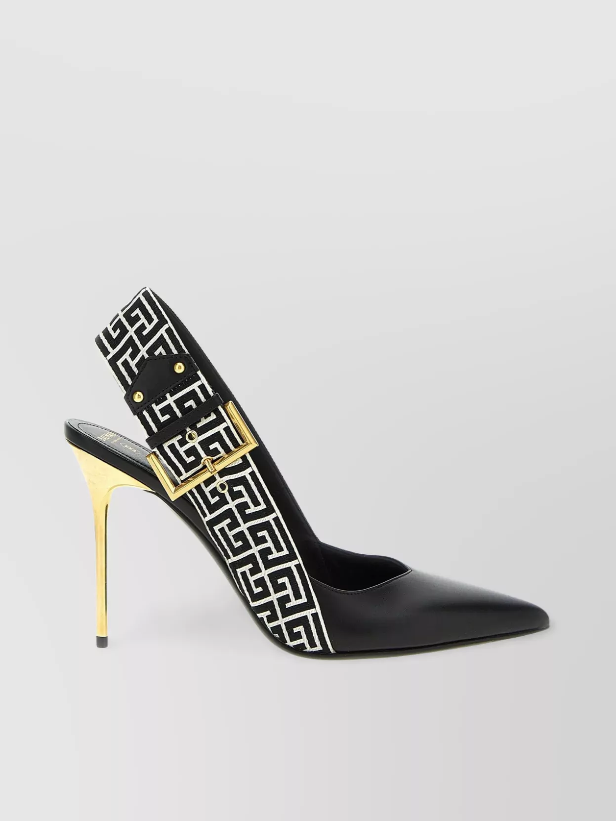 Balmain 'slingbacks Ruby' Geometric Pattern Stiletto Heel