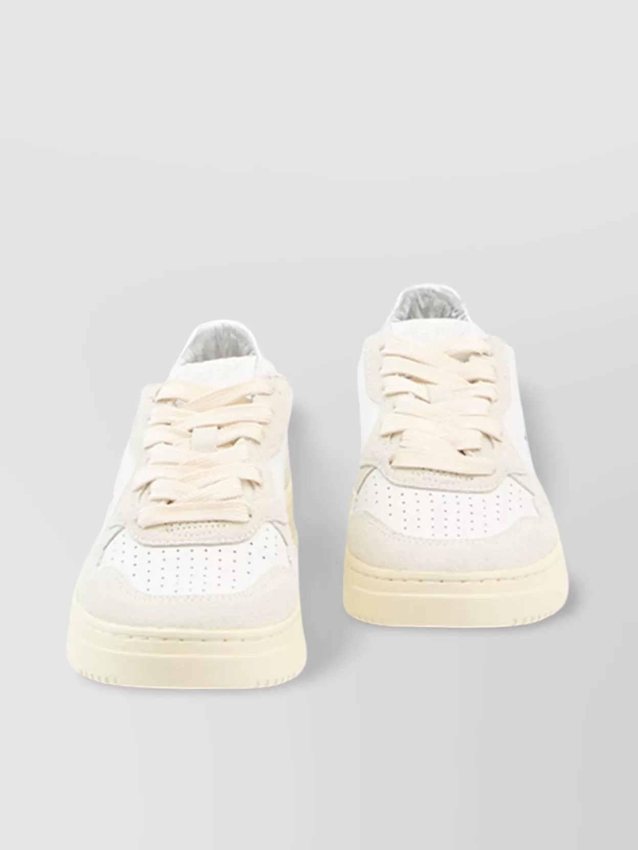 Autry Low-top Sneakers With Suede Accents And Golden Details