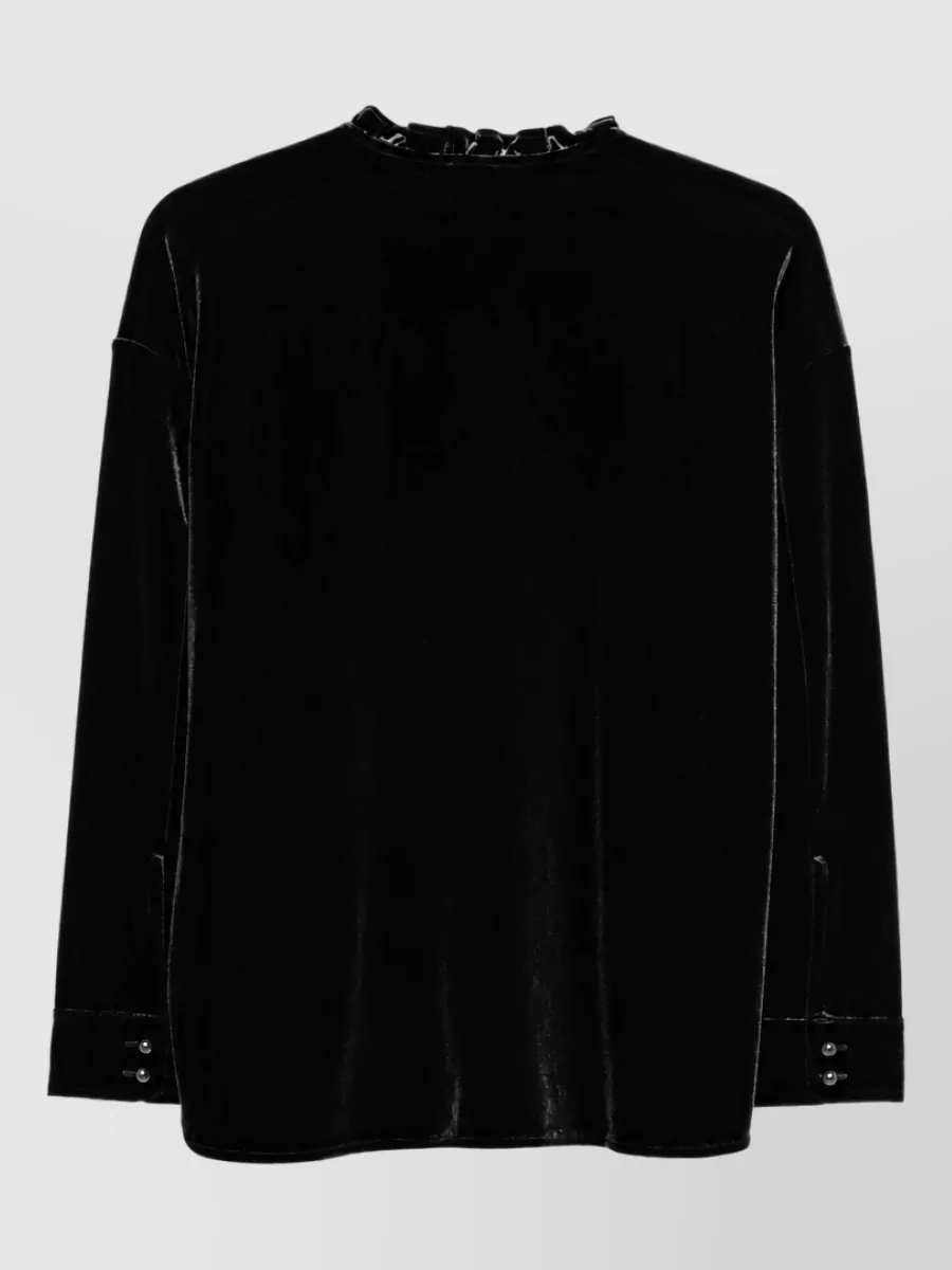 Emporio Armani Ruffled Long-Sleeve Blouse