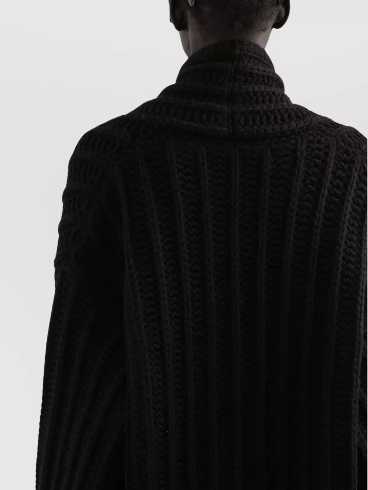 Dolce&Gabbana Chunky Knit Ribbed Cardigan With Long Sleeves