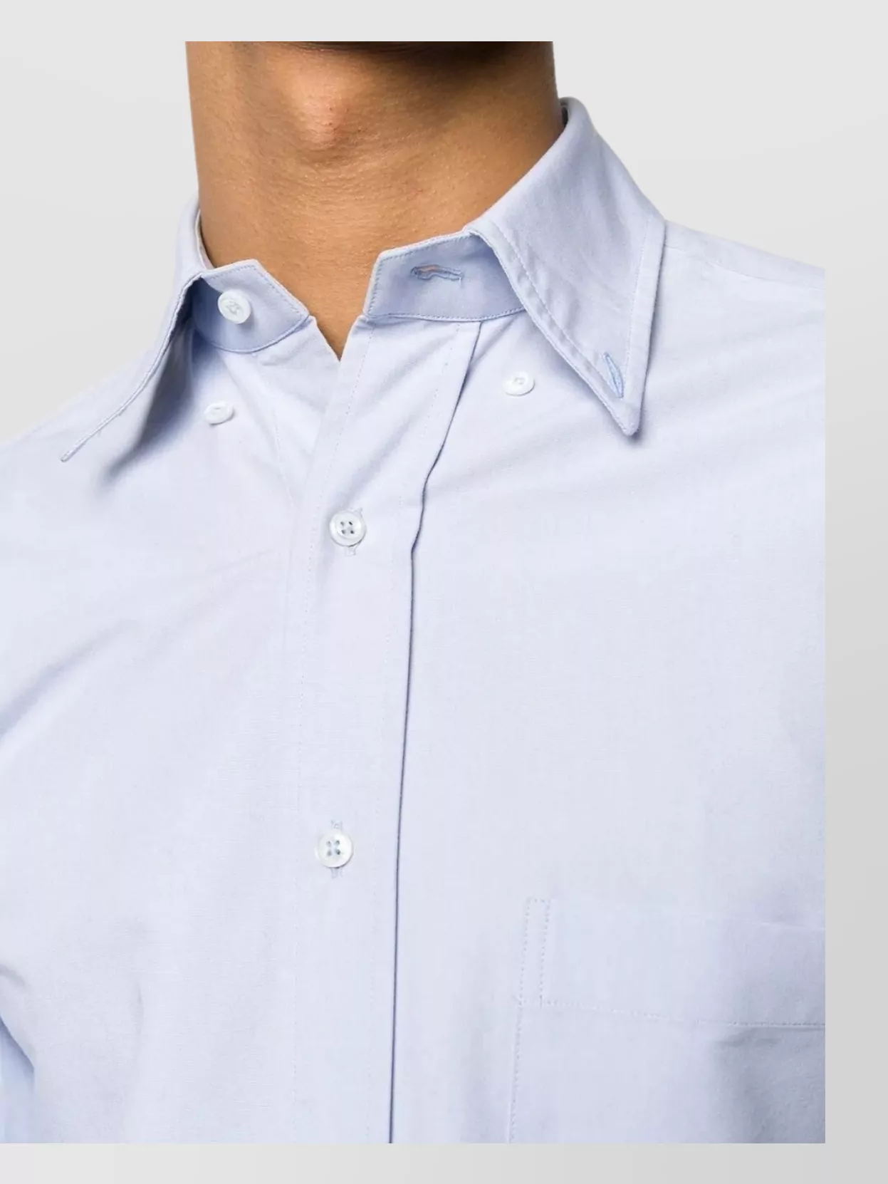 Thom Browne Oxford Shirt With Button-Down Collar And Chest Pocket