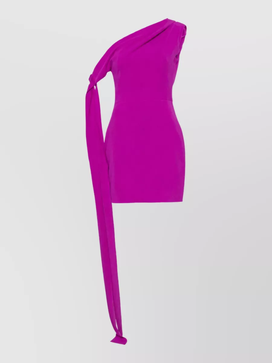 Solace London Draped one-shoulder sleeveless mini dress