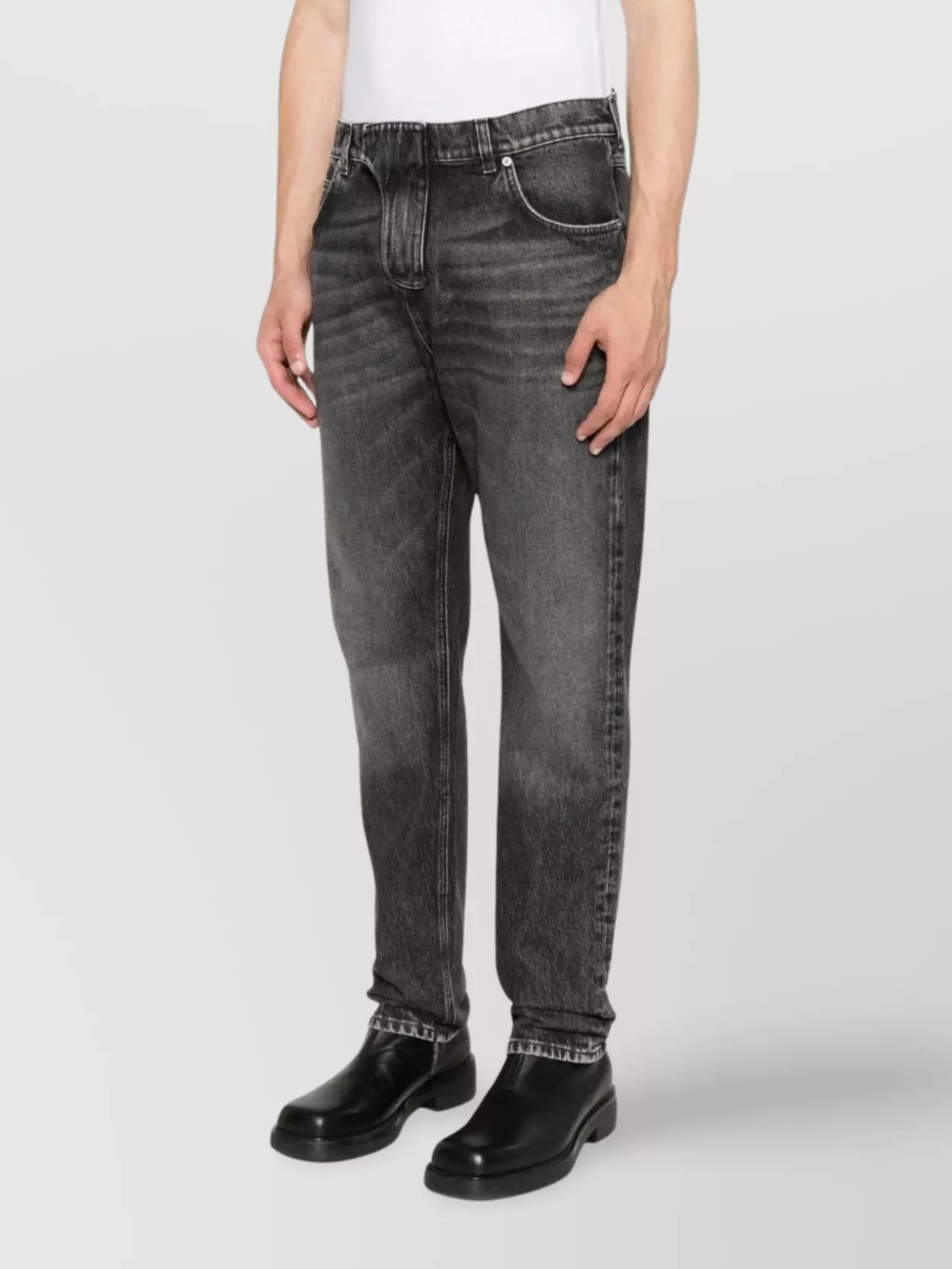Balmain Regular Fit Denim Trousers With Five Pockets