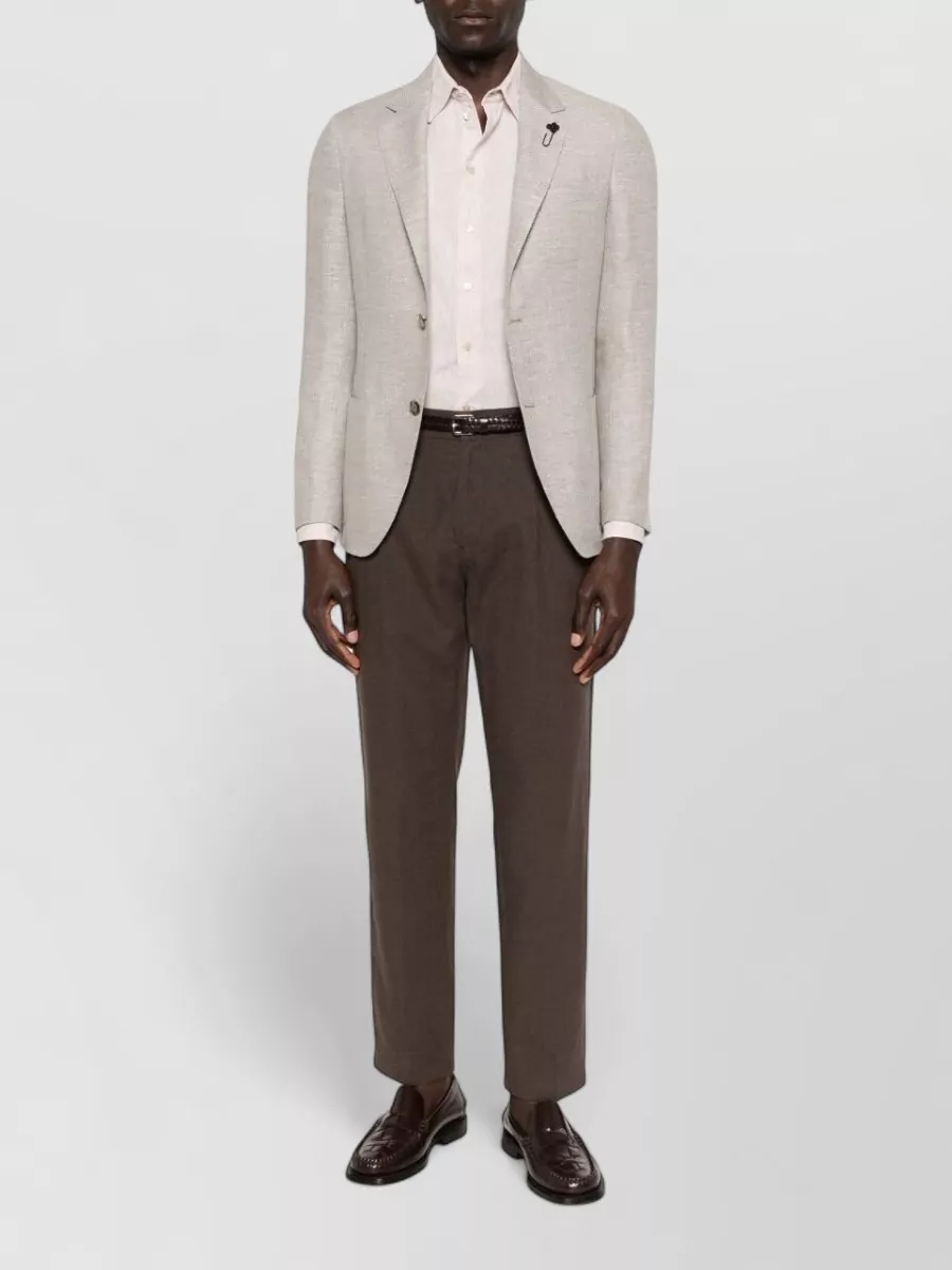 Emporio Armani Linen Blend Long-Sleeve Shirt